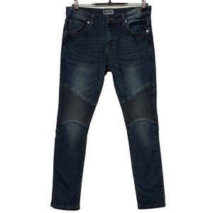 CJ Black Jeans Mens 30x30 Blue Moto Skinny Flex Biker Grunge Dark Wash